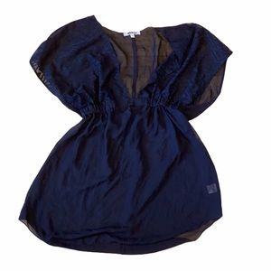 💚 Miken swim black sheer bathing suit cover up